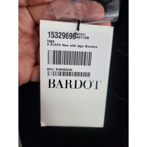 BARDOT Womens Black mini dress cocktail party halter velour NWT Size 8 - Picture 11 of 11